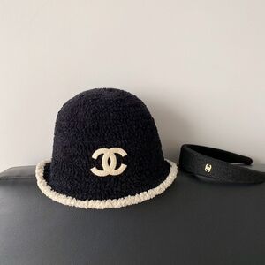 Chanel Teddy Fleece Bucket Hat with CC Logo